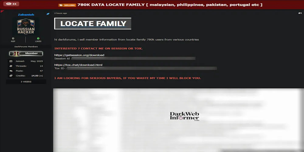 Alleged Data Breach of Locate Family