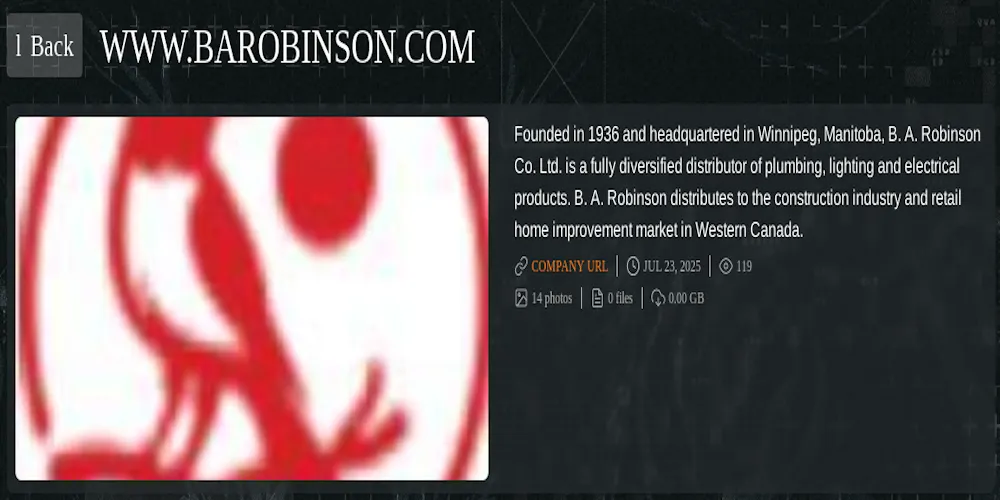 ROBINSON Falls Victim to Qilin Ransomware