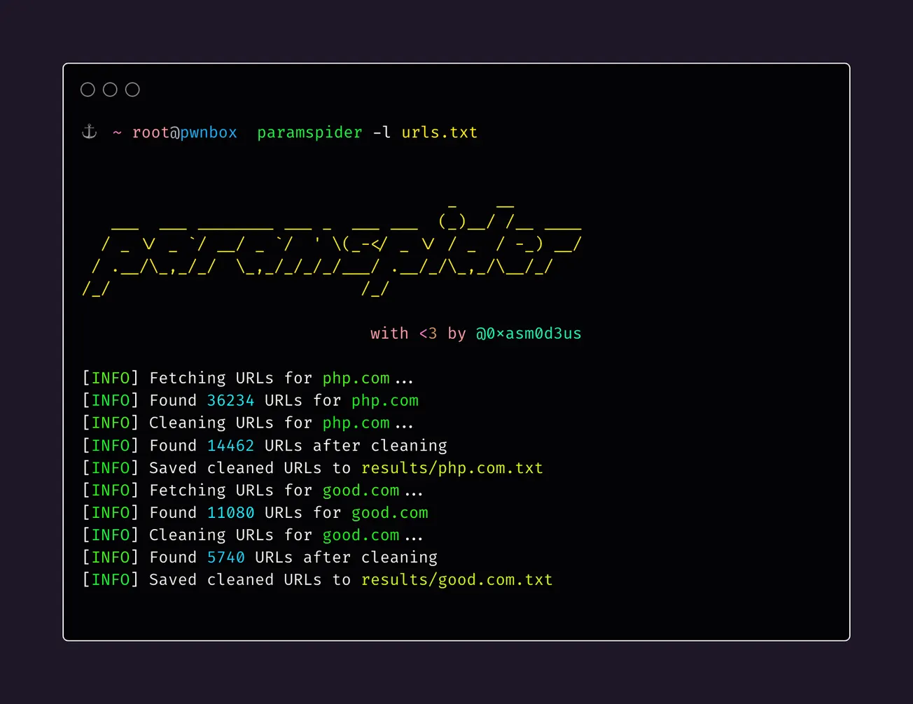 ParamSpider: Mining URLs from dark corners of Web Archives for bug hunting/fuzzing/further probing