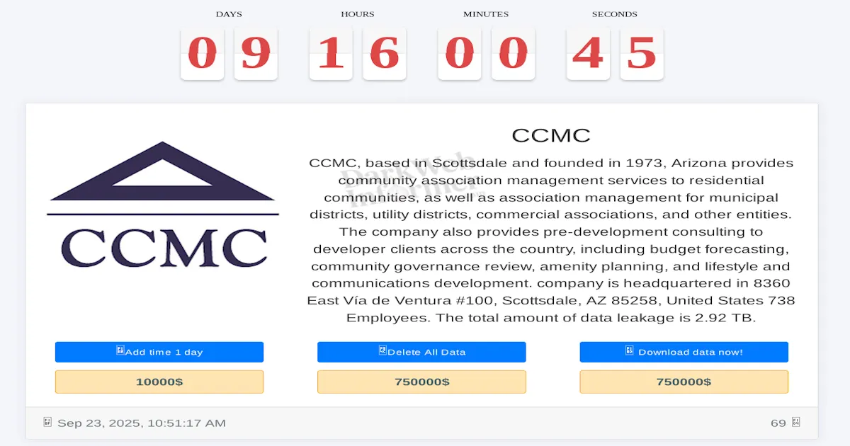 CCMC Falls Victim to Medusa Ransomware