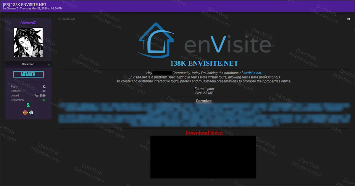 French Real-Estate Tour Platform EnVisite Hit by Alleged 138K-Record Leak