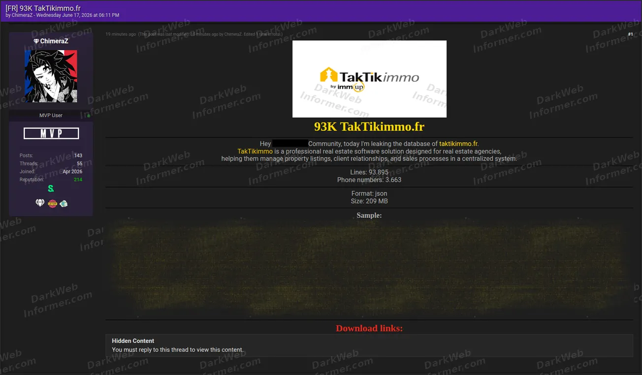 TakTikimmo France alleged leak Screenshot 1