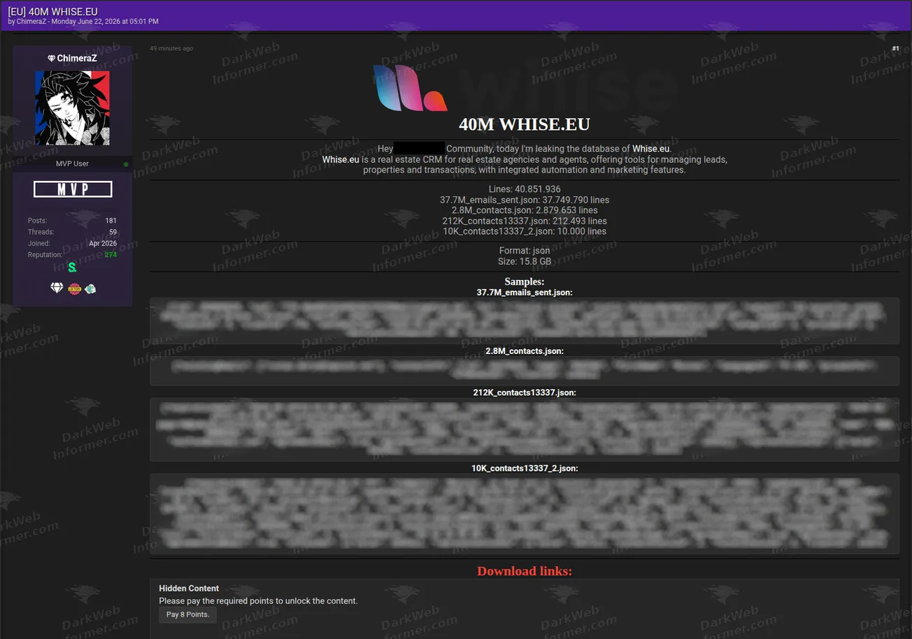 Whise EU alleged leak Screenshot 1