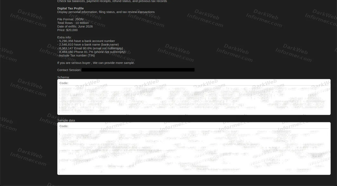 Malaysia LHDN IRBM MyTax data schema and sample screenshot, July 2026 (2 of 2)