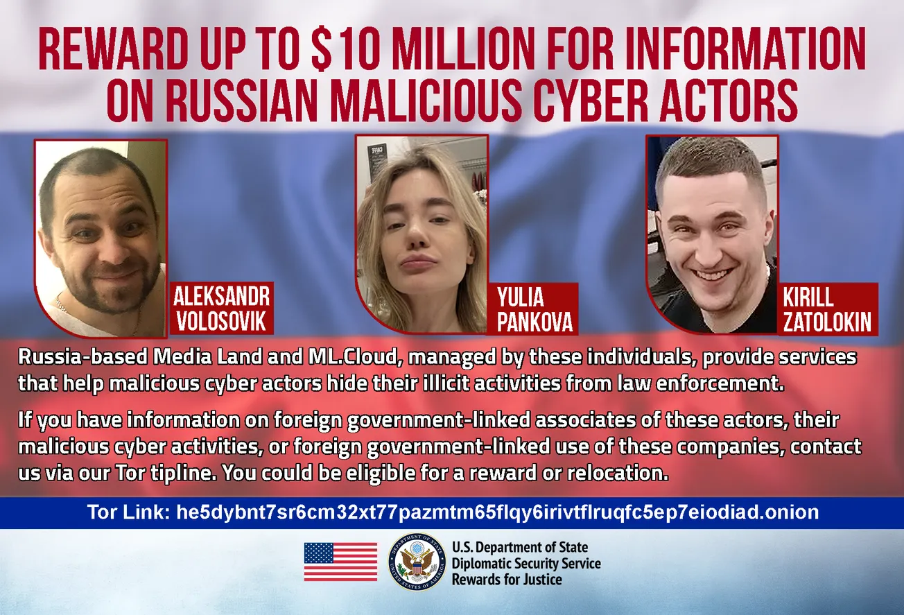 U.S. Indicts Three Russians and Two Bulletproof Hosting Companies Over $62M in Cybercrime Losses
