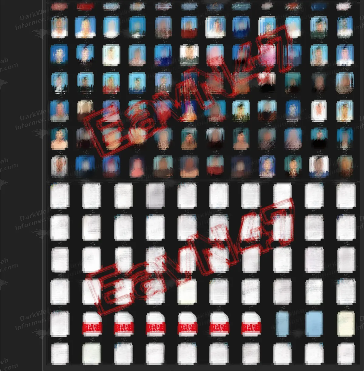 Libyan Ministry of Education data breach sample thumbnails screenshot, July 2026 (2 of 2)