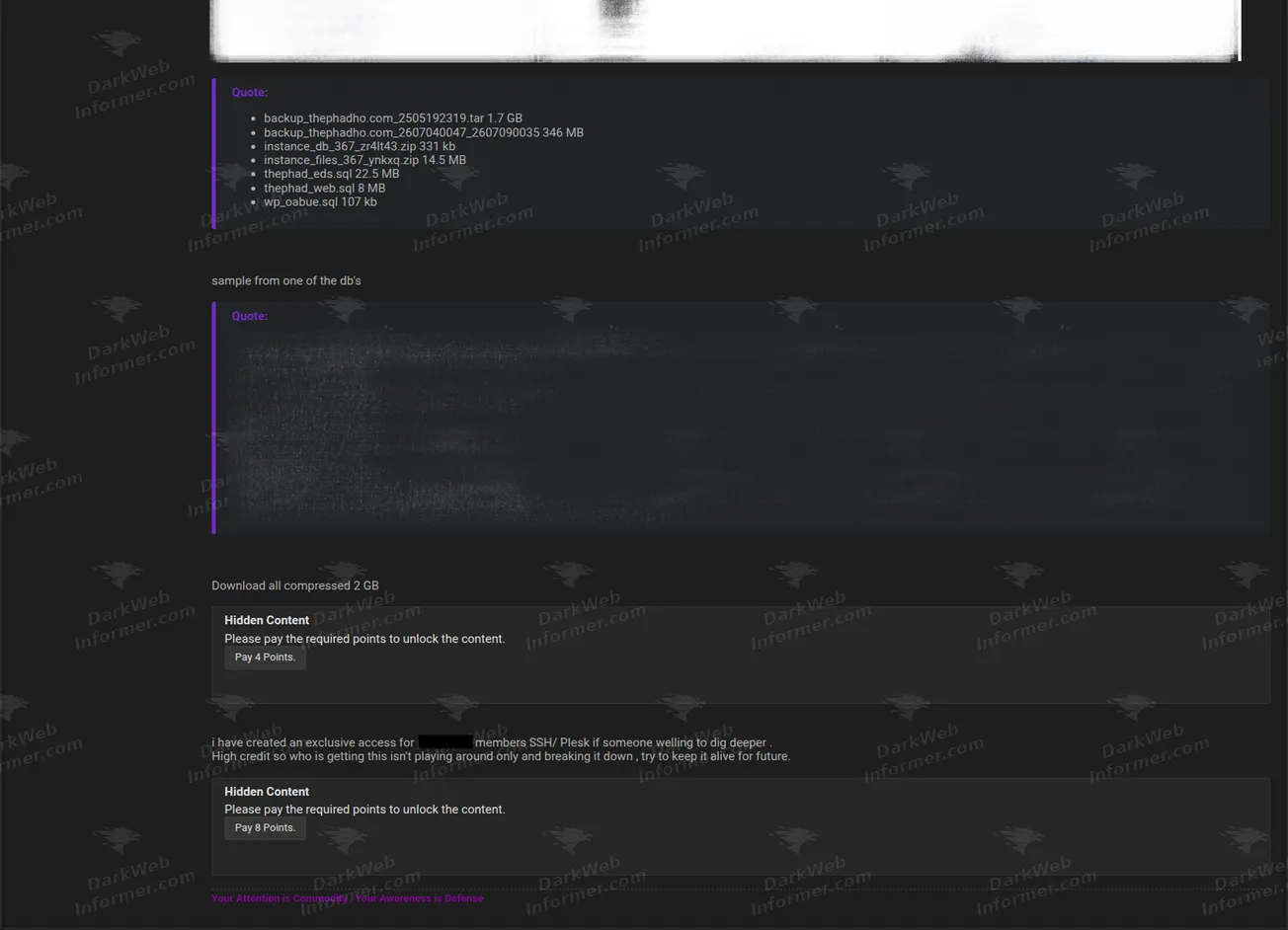 Thepha District Public Health Office Thailand data breach forum post screenshot, July 2026 (2 of 2)