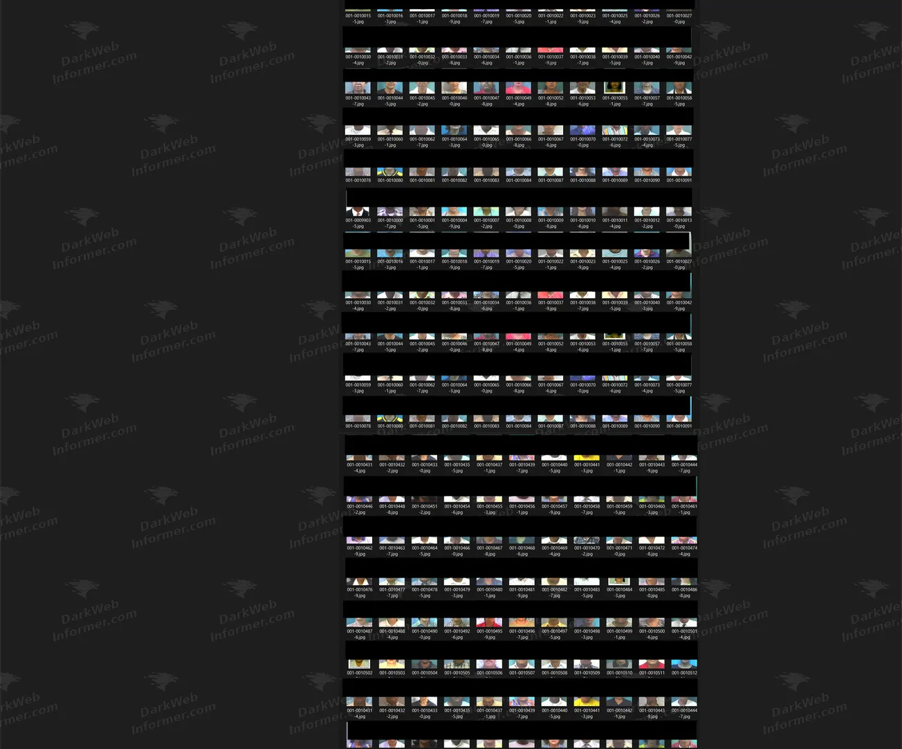 Sample of identity card photographs included in the post, shown redacted