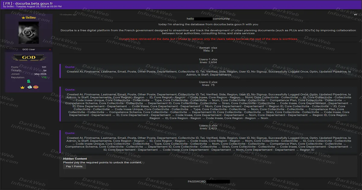 Docurba User Tables Shared, Exposing French Planning Officials and Admin Flags