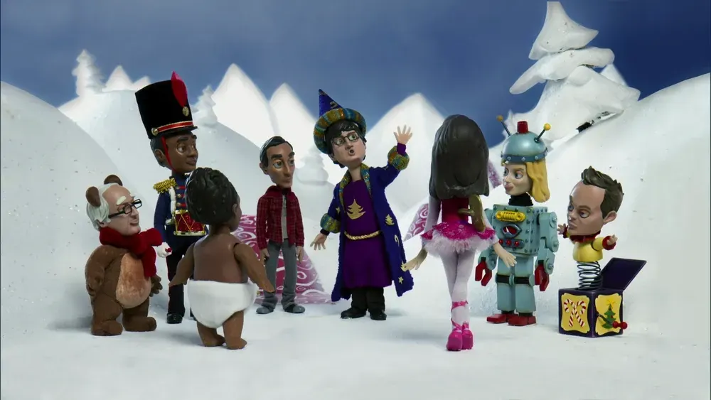 The characters from Community are turned into stop-motion animated toys.