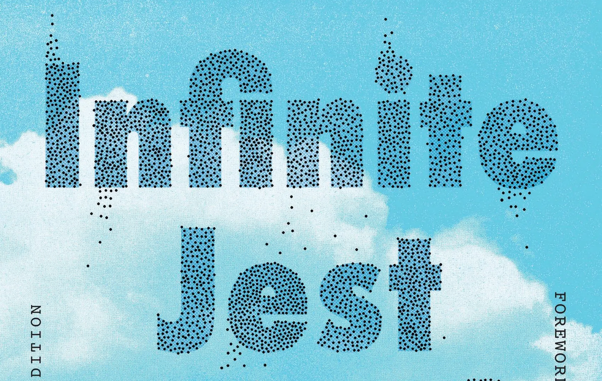 The cover of the 2026 30th anniversary edition of Infinite Jest features many small dots forming the letters of the title.