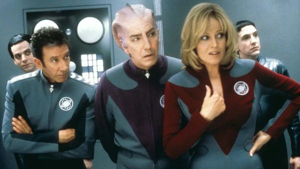 Tim Allen, Alan Rickman, and Sigourney Weaver star in Galaxy Quest.