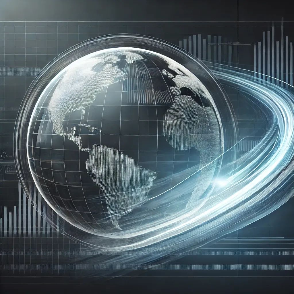 A globe representing global payroll