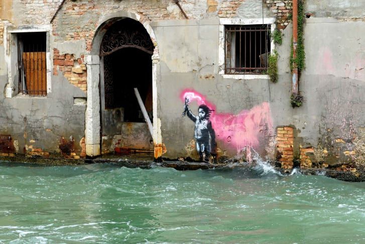 Banksy pops up in Venice