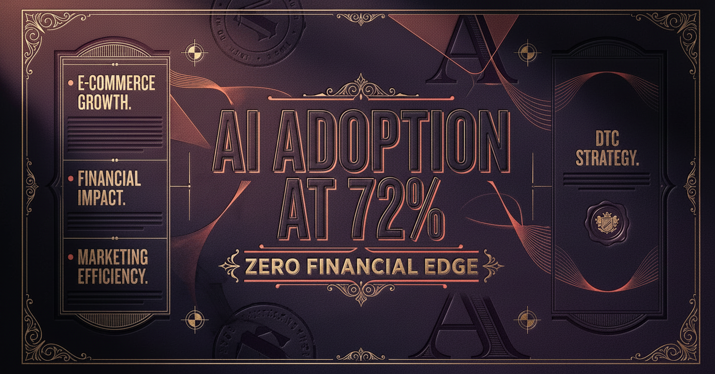 The AI performance gap: 72% adoption, $0 edge, and the 45% Meta ROAS drop
