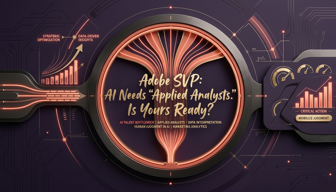 Adobe SVP: AI Needs “Applied Analysts.” Is Yours Ready?