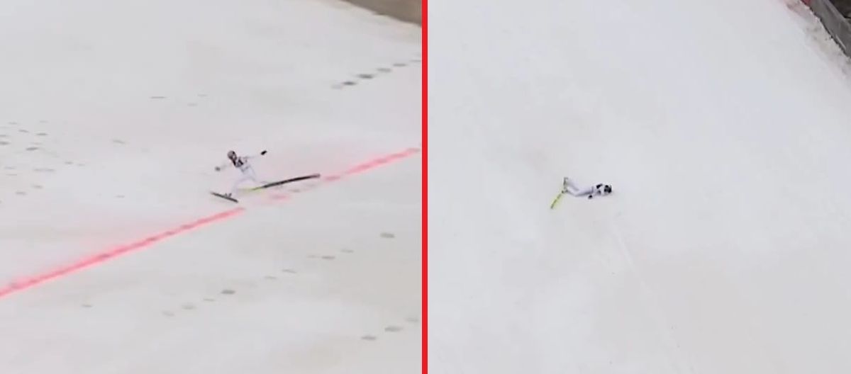 Upadek Kacpra Tomasiaka na mamuciej skoczni w Vikersund. Są pierwsze wieści [WIDEO] Zdjęcie główne wpisu