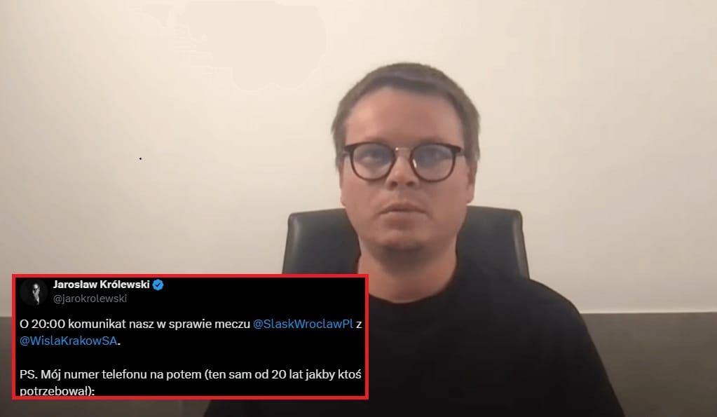 Jarosław Królewski upublicznił swój numer telefonu. Kibic wysłał mu nietypową prośbę Zdjęcie główne wpisu