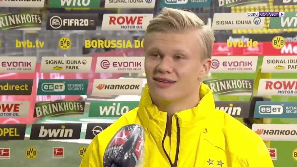 Erling Haaland w specyficznym wywiadzie po wczorajszym meczu [WIDEO] Zdjęcie główne wpisu