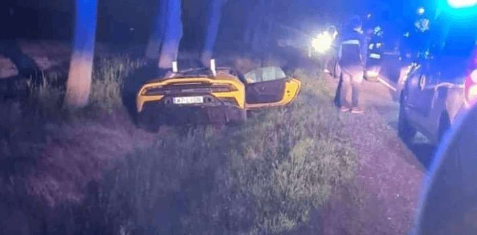 Wypadek samochodowy polskiego piłkarza! Rozbił Lamborghini…. Zdjęcie główne wpisu