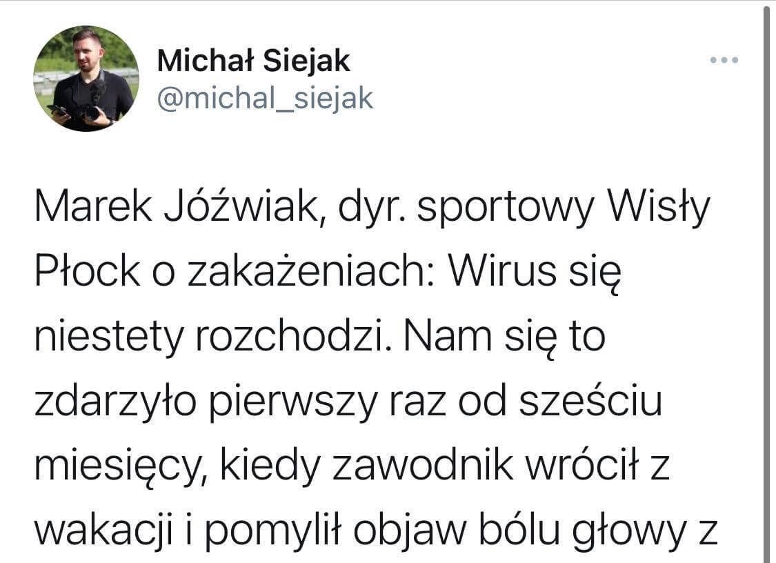 Dyrektor sportowy Wisły Płock zaskakuje swoją odpowiedzią nt. utrzymania reżimu. „Jeden zawodnik pomylił ból głowy z kacem alkoholowym” Zdjęcie główne wpisu