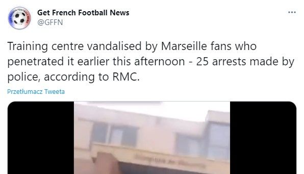 Odwołano mecz Marsylii z Rennes. Kibice drużyny Milika zaatakowali ośrodek treningowy [WIDEO] Zdjęcie główne wpisu