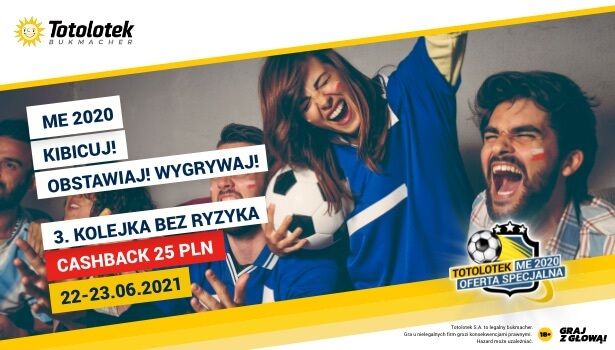 Lucky Loser 25 PLN EURO 2020 3. kolejka w Totolotku Zdjęcie główne wpisu