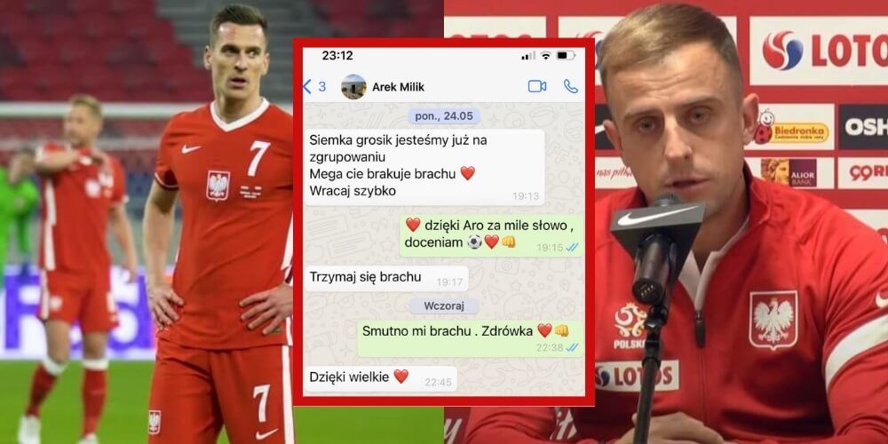 Tak wspierali się Milik i Grosicki! Piękna wymiana wiadomości między piłkarzami Zdjęcie główne wpisu