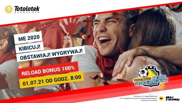 Reload bonus 100% do 100 PLN w Totolotku Zdjęcie główne wpisu