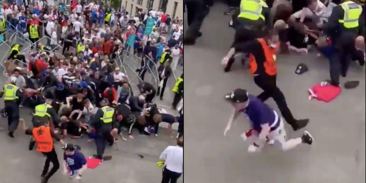 Rozróba przed Wembley! Kibice próbują wedrzeć się na stadion [WIDEO] Zdjęcie główne wpisu