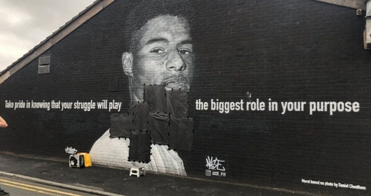 Wandale zniszczyli mural poświęcony Rashfordowi. Zrobili to tuż po finale EURO 2020 Zdjęcie główne wpisu