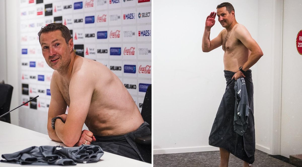 Klub z Belgii awansował do fazy grupowej Ligi Europy. Trener przyszedł na konferencję nago Zdjęcie główne wpisu