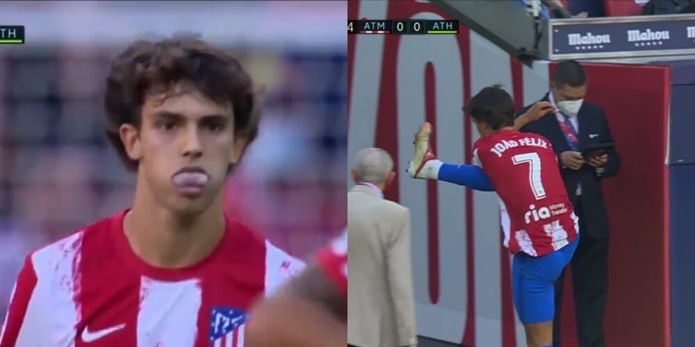 Felix spędził na boisku 18 minut. Wyleciał z boiska za nazwanie arbitra „szalonym” [WIDEO] Zdjęcie główne wpisu