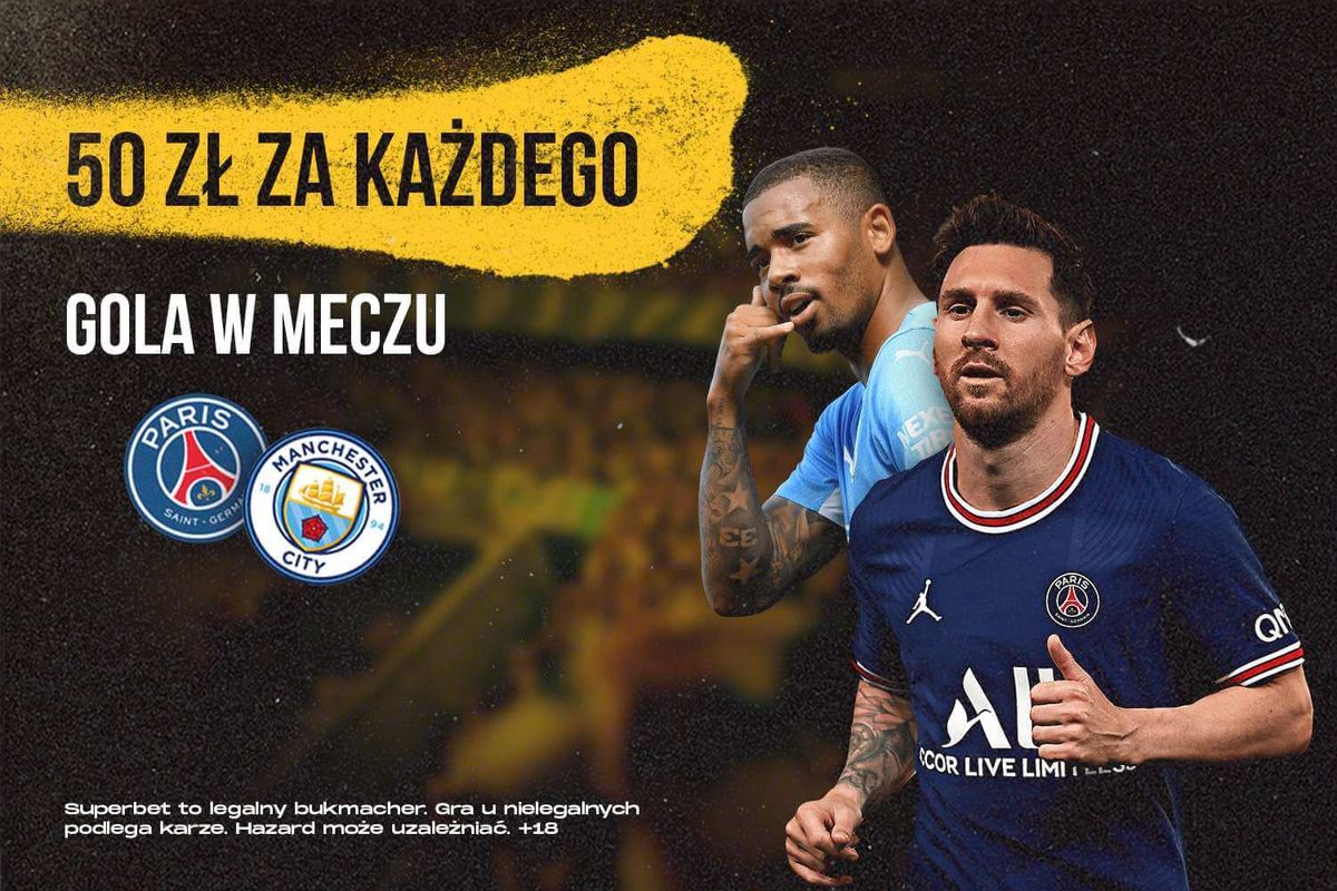 Specjalna promocja! Bukmacher oferuje pieniądze za KAŻDEGO gola w meczu PSG – Manchester City Zdjęcie główne wpisu