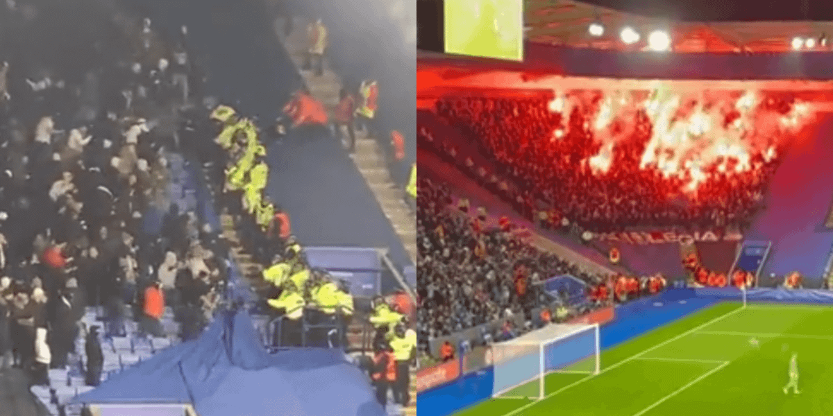 Zamieszki na stadionie w Leicester! Kibice Legii starli się z ochroną [WIDEO] Zdjęcie główne wpisu