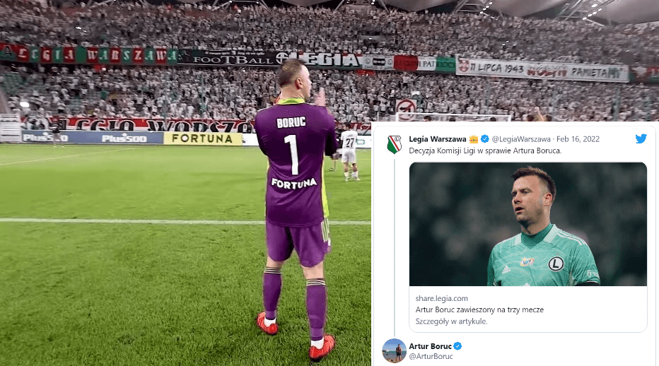 Artur Boruc został zawieszony na trzy mecze ligowe. Wymowna reakcja bramkarza Legii Zdjęcie główne wpisu
