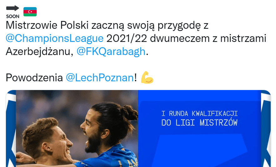 Lech Poznań poznał swojego rywala w pierwszej rundzie eliminacji do LM Zdjęcie główne wpisu