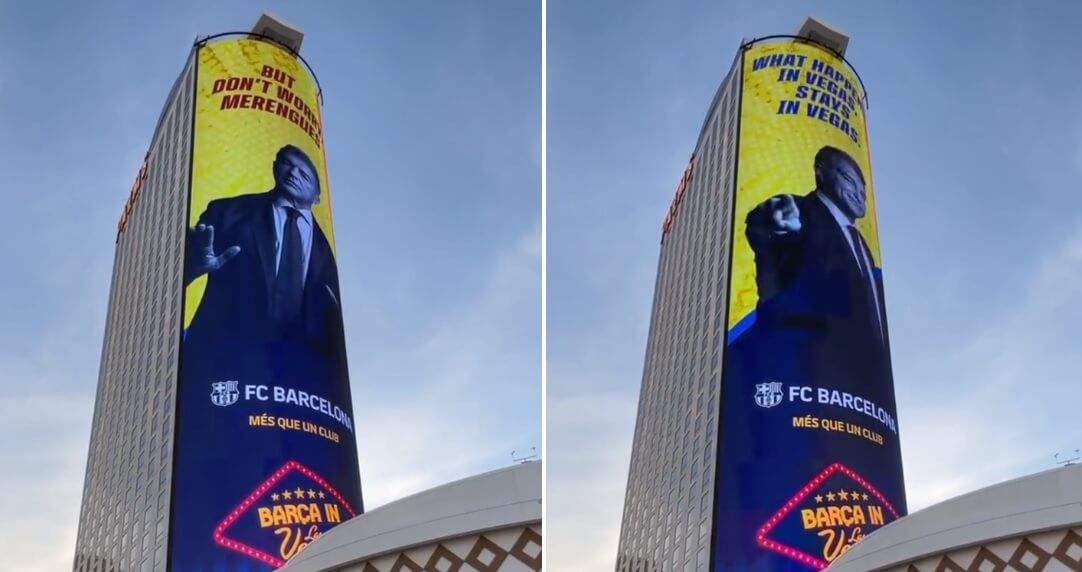 Prowokacyjna reklama Laporty przed meczem z Realem. „Co dzieje się w Vegas, zostaje w Vegas” [WIDEO] Zdjęcie główne wpisu