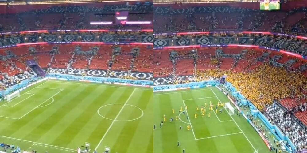 Fatalni na murawie, fatalni na trybunach. Katarscy kibice szybko opuścili stadion [WIDEO] Zdjęcie główne wpisu
