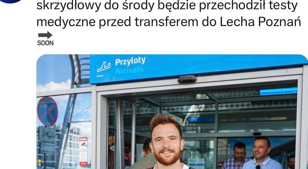 Lech Poznań przeprowadza mocny transfer. Piłkarz jest już w Poznaniu! Zdjęcie główne wpisu