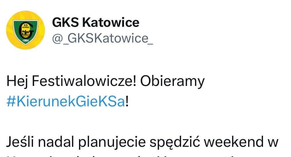Ciekawa inicjatywa GKS-u Katowice. Darmowy bilet dla festiwalowiczów Zdjęcie główne wpisu