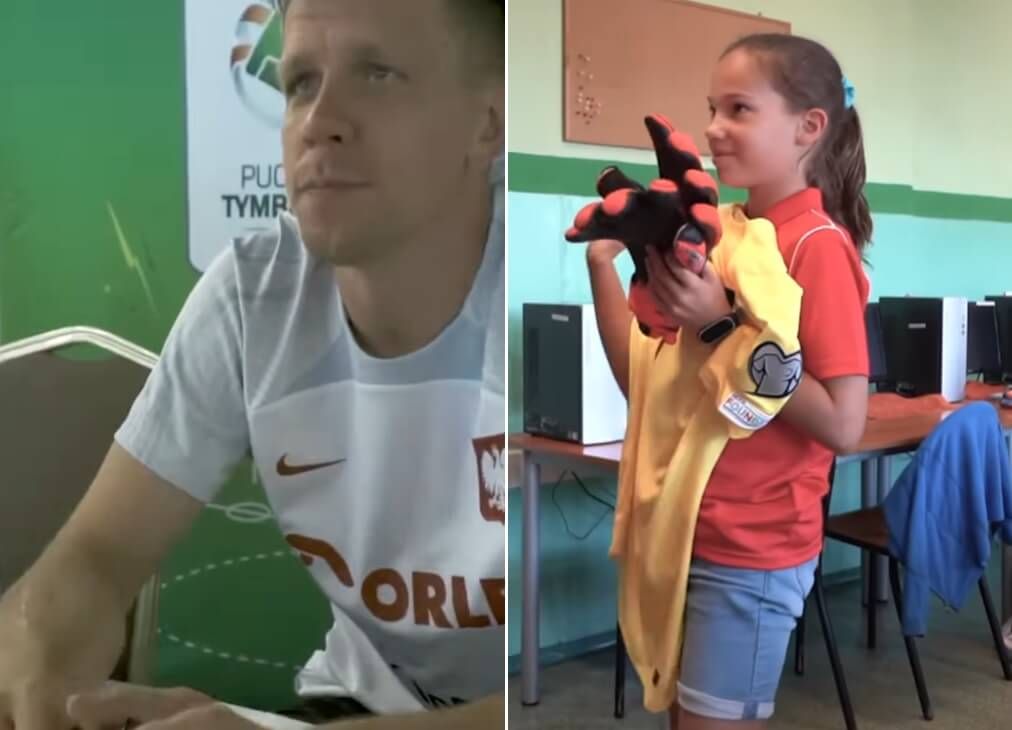 Wojciech Szczęsny spełnił obietnicę. Podarował swojej młodej fance obiecane rękawice [WIDEO] Zdjęcie główne wpisu