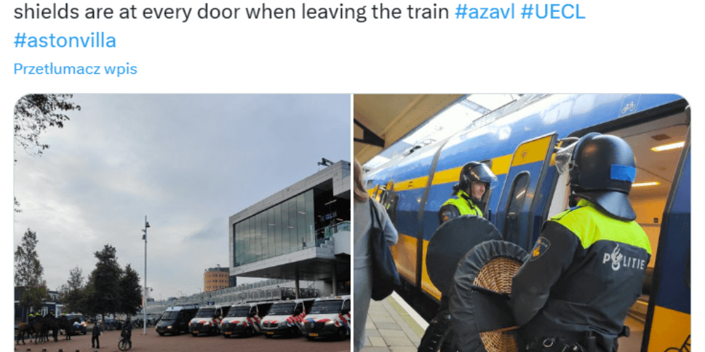Znowu działo się w Alkmaar! Liczne interwencje policji, starcie w pociągu i wyrzucony transparent [WIDEO] Zdjęcie główne wpisu