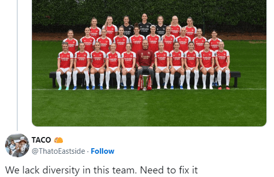 Kibice kobiecej drużyny Arsenalu zarzucili klubowi… brak różnorodności rasowej wśród zawodniczek. „Trzeba to naprawić” Zdjęcie główne wpisu