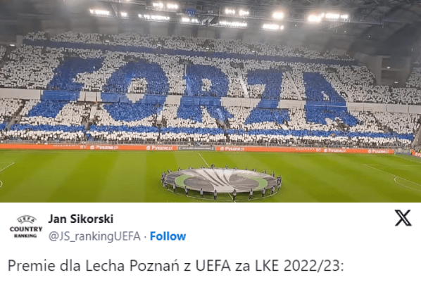 Wielka kasa dla Lecha Poznań za zeszłoroczną edycję Ligi Konferencji. Na konto klubu wpłynęła spora suma Zdjęcie główne wpisu