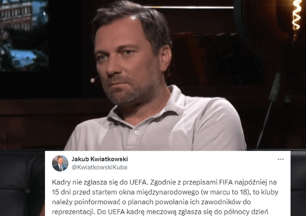 Jakub Kwiatkowski wbił kolejną szpilkę PZPN-owi. Były rzecznik wytknął błąd federacji Zdjęcie główne wpisu