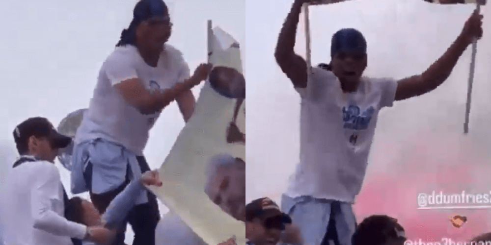 Dumfries trzyma Hernandeza na łańcuchu… Skandaliczny transparent podczas fety Interu [WIDEO] Zdjęcie główne wpisu