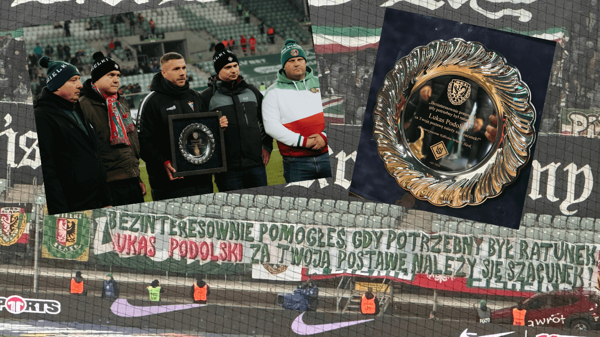 Kibice Śląska Wrocław podziękowali Podolskiemu. Wielkie uznanie dla legendy Górnika Zabrze Zdjęcie główne wpisu