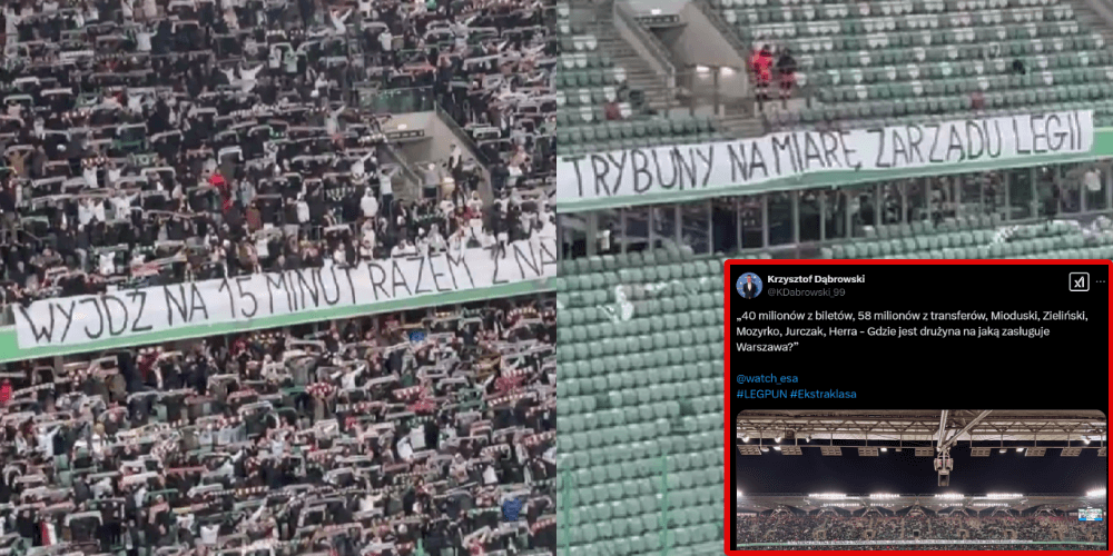 Kibice Legii uderzają w zarząd klubu. „Gdzie drużyna, na jaką zasługuje Warszawa?” Zdjęcie główne wpisu