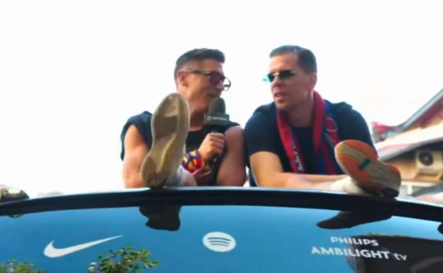 Lewandowski i Szczęsny przejęli transmisję z fety mistrzowskiej! "Łatwo jest tak pie*****ć głupoty" [WIDEO] Zdjęcie główne wpisu